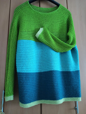 Palatina Pullover in Petrol und Türkis – Bild 3